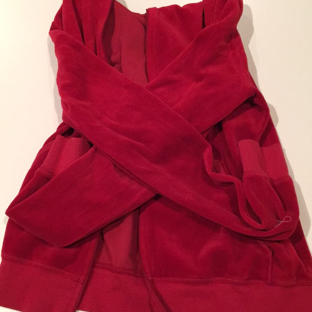 Piercing red juicy couture velvet jacket